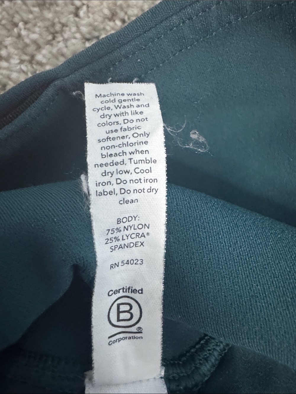 Athleta Women’s Teal Cropped Leggings Sz XL - Picture 3 of 5
